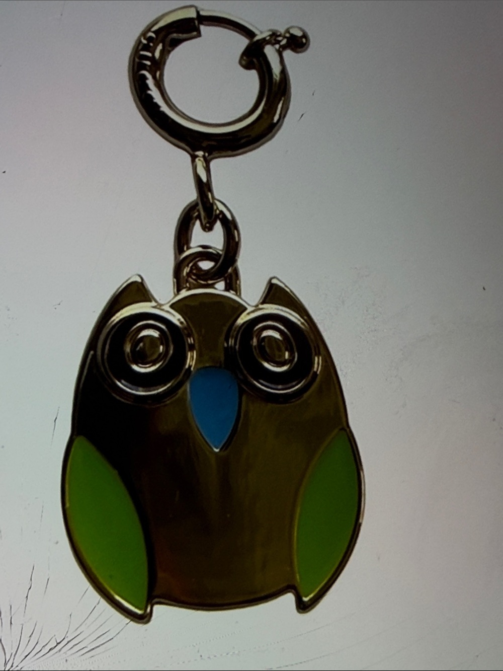 Gucci Enamel Owl CHARM ONLY in White, Lime Green & Sky Blue. Keychain EUC - Picture 15 of 16